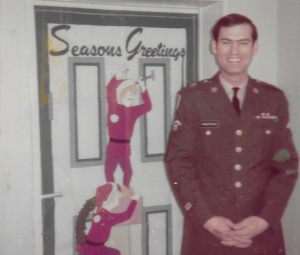 Dad at Christmas in the Army