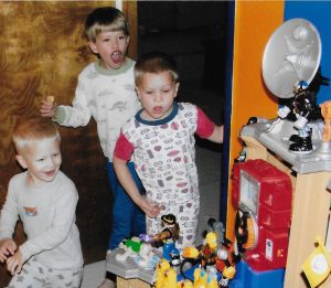Christmas when the boys were young